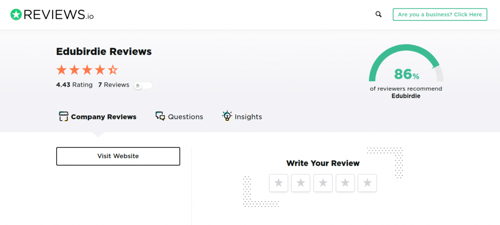 edubirdie review Reviews.Io
