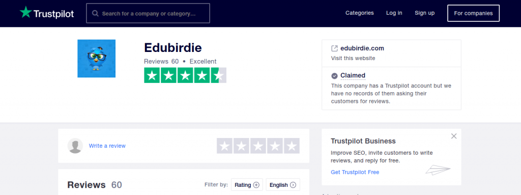 edubirdie review trustpilot
